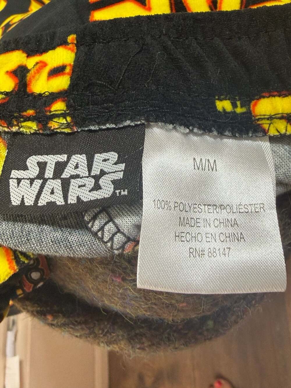 Star Wars Logo Print Men's Fleece Pajama Lounge Pants - Picture 2 of 5